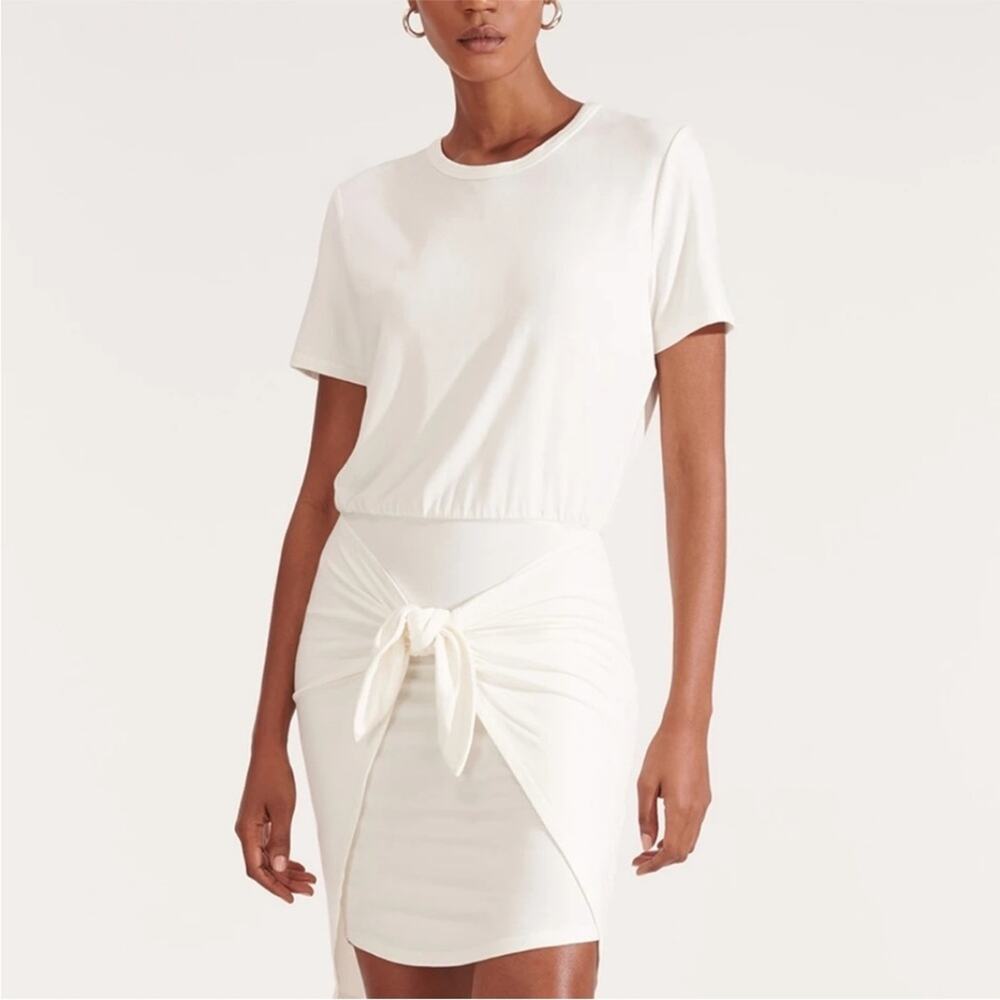 Veronica Beard Cover Up Dress White Jersey Tshirt Sz L
